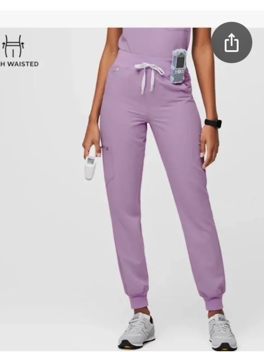 Figs Lavender High-Waist Jogger Pants